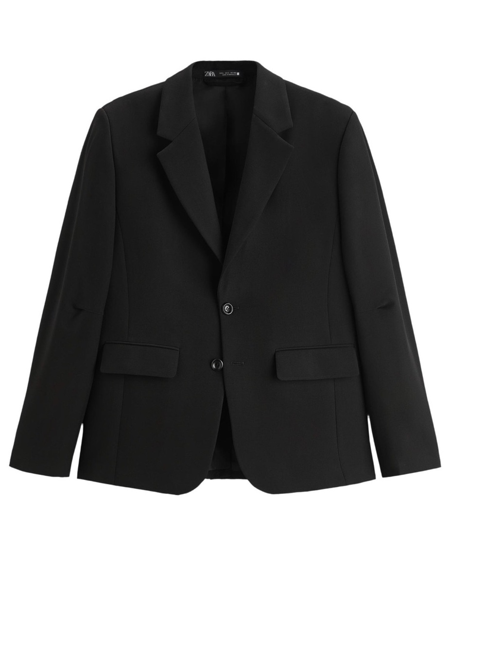 Zara Black Two-Button Tailored Blazer